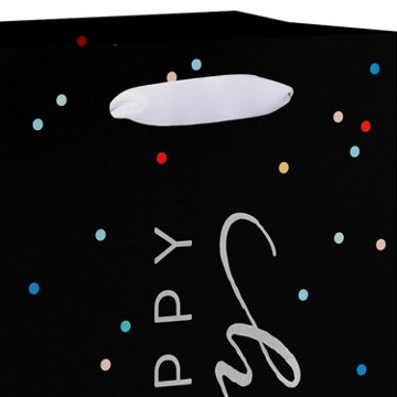 American Greetings Happy Birthday Black Beverage Gift Bag