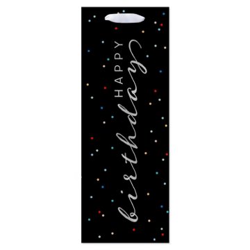 American Greetings Happy Birthday Black Beverage Gift Bag