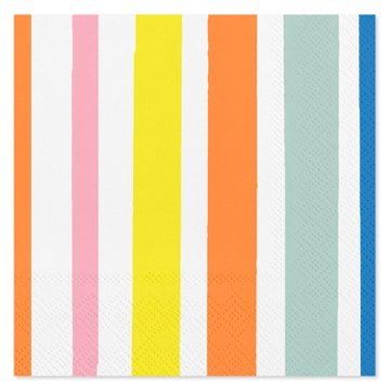 American Greetings Colorful Lines Beverage Napkins, 20 ct