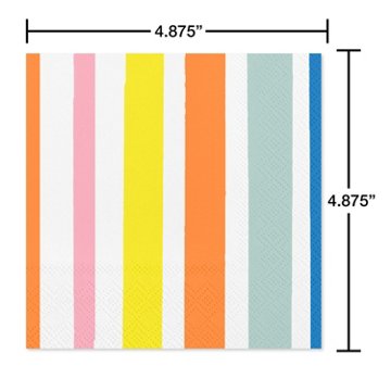 American Greetings Colorful Lines Beverage Napkins, 20 ct