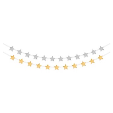 American Greetings Gray & Orange Stars Party Banner Decoration, 2 ct, 7'