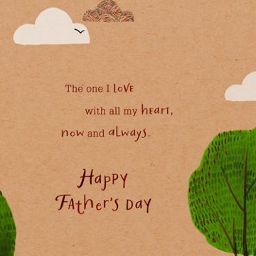 American Greetings Father's Day Card for Husband (One & Only), 8.25" x 5.375"
