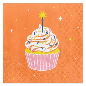 American Greetings Birthday Cupcake Lunch Napkins, 20 ct