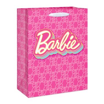 American Greetings Large Pink Barbie Gift Bag, 5" x 12.75" x 10"