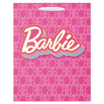 American Greetings Large Pink Barbie Gift Bag, 5" x 12.75" x 10"