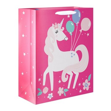 American Greetings Unicorn Extra Large Pink Birthday Gift Bag, 5.75" x 15.5" x 12.5"