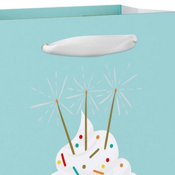 American Greetings Cupcake On Teal Small Birthday Gift Bag, 3" x 6.5" x 5.5"
