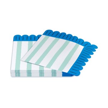 American Greetings Light Green Stripes Beverage Napkins, 20 ct