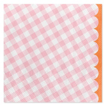 American Greetings Pink Gingham Lunch Napkins, 20 ct