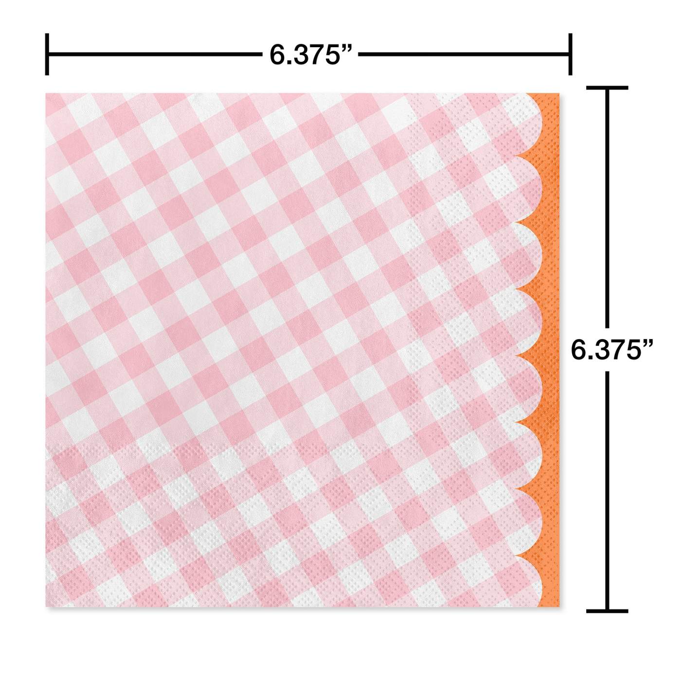 American Greetings Pink Gingham Lunch Napkins; image 2 of 3