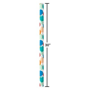 American Greetings Colorful Balloons Birthday Wrapping Paper, 20 sq. ft., 96" x 30"