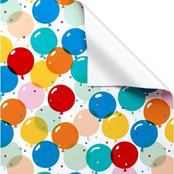 American Greetings Colorful Balloons Birthday Wrapping Paper, 20 sq. ft., 96" x 30"