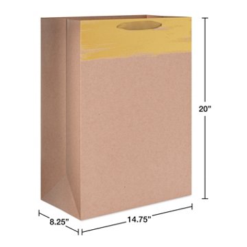 American Greetings Jumbo Kraft Gift Bag, 8.25" x 20" x 14.75"