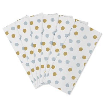 American Greetings Gold & Silver Dots White Tissue Paper Pack, 6 ct, 20" x 20"