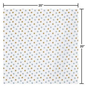 American Greetings Gold & Silver Dots White Tissue Paper Pack, 6 ct, 20" x 20"