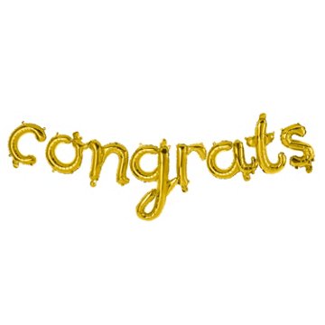 American Greetings Gold 'Congrats' Foil Balloon Uninflated Banner