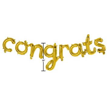American Greetings Gold 'Congrats' Foil Balloon Uninflated Banner