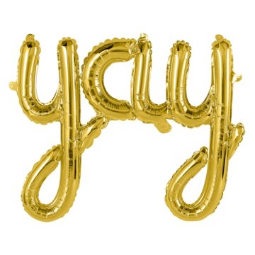 American Greetings Gold 'YAY' Foil Uninflated Balloon Banner
