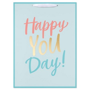 American Greetings Happy You Day Teal Everyday Jumbo Gift Bag