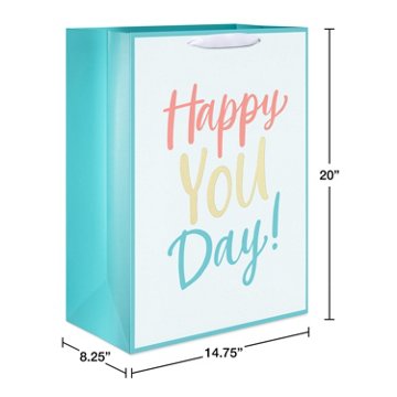 American Greetings Happy You Day Teal Everyday Jumbo Gift Bag