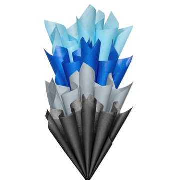 American Greetings Blue, Black, and Gray Tissue Paper, 8 ct, 20" x 20"