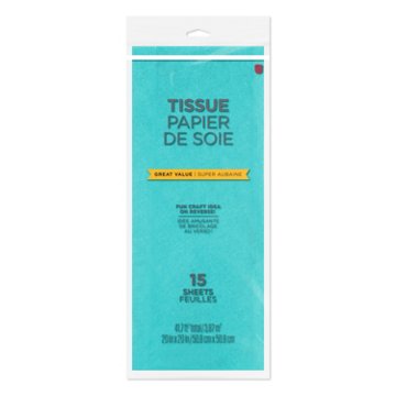 American Greetings Caribbean Blue Tissue Paper, 15 ct, 20" x 20"