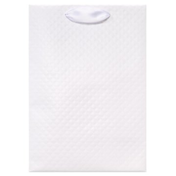 American Greetings Medium Wedding Gift Bag with Quilted Embossing, 3.94" x 10.03" x 7"