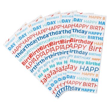 American Greetings Happy Birthday Gift Tissue Paper, 6 ct, 20" x 20"