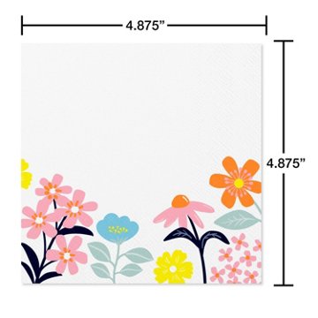 American Greetings Colorful Flowers Beverage Napkins, 20 ct