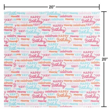 American Greetings Flamingo Pink & Birthday Tissue Paper, 6 ct, 20" x 20"