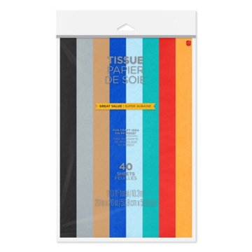 American Greetings Assorted Colors Multi-Pack Tissue Paper, 40 ct, 20'' x 20''