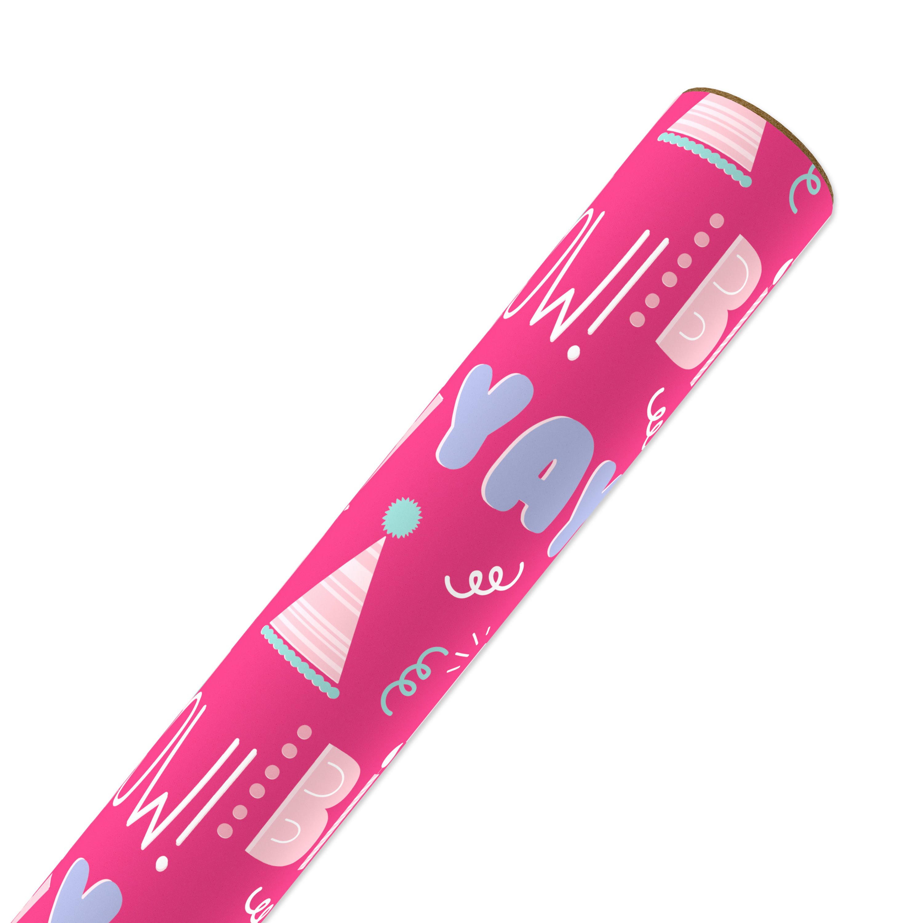 70th Birthday Pink Wrapping Paper Hooray Celebrate Age 70 Pink Ladies Female Giftwrap (2 SHEETS) - UK - View #7