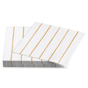 American Greetings Gold Stripes Lunch Napkins, 20 ct