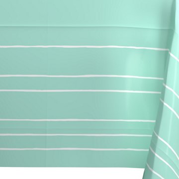American Greetings Green with White Stripes Plastic Table Cover, 84" x 54"
