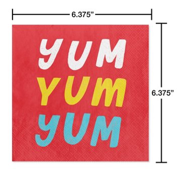 American Greetings Yum Yum Yum Lunch Napkins, 20 ct