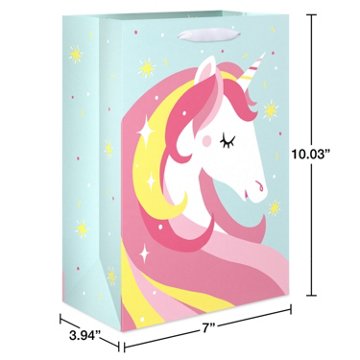 American Greetings Unicorn Medium Gift Bag, 3.94" x 10.03" x 7"