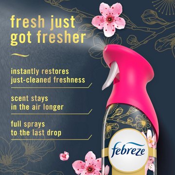 Febreze Luxe Air Freshener Odor Fighting Room Spray - Japanese Cherry Blossom Scent