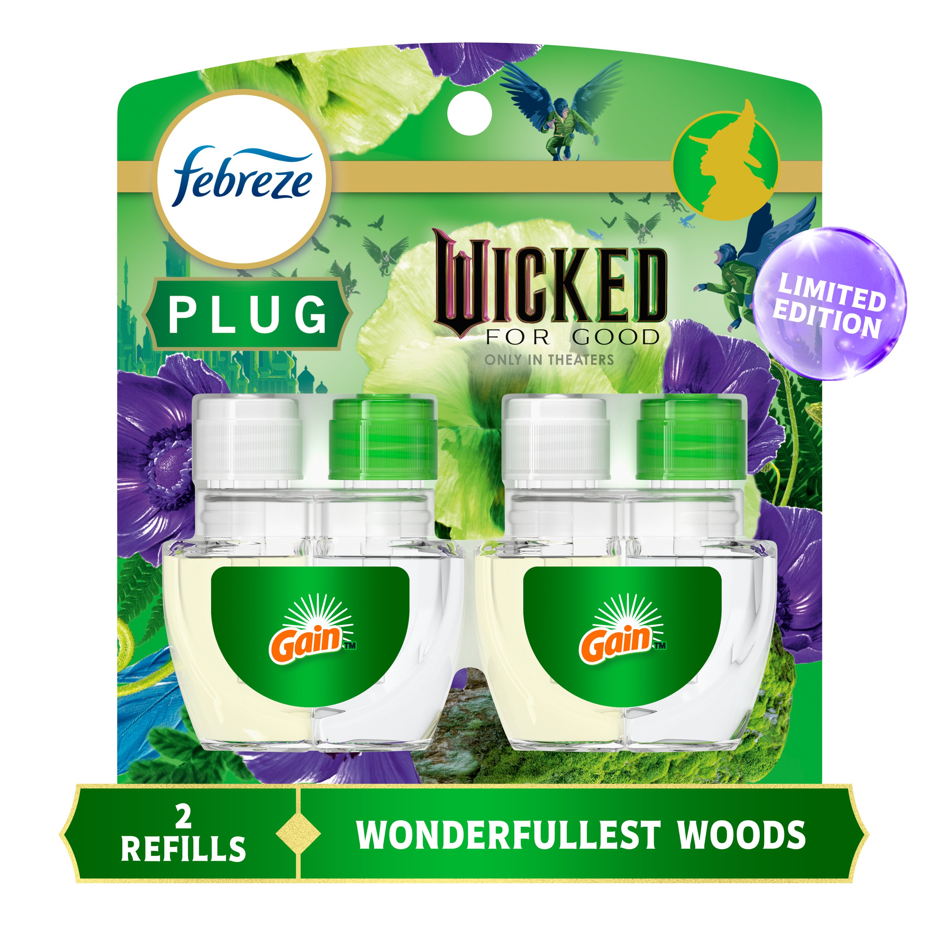 Febreze Plug In Air Freshener Odor-Fighting Scented Oil Refill - Wicked  Wonderfullest Woods Scent
