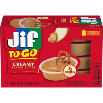Jif To Go Creamy Peanut Butter Cups, 8 ct