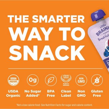 Little Brainiac Oragnics Breakfast Blend Pouch - Berry Apple Oat