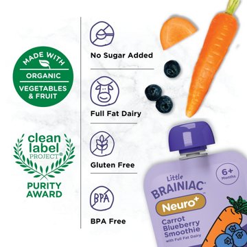 Little Brainiac  Neuro+ Baby Smoothie - Carrot Blueberry Smoothie