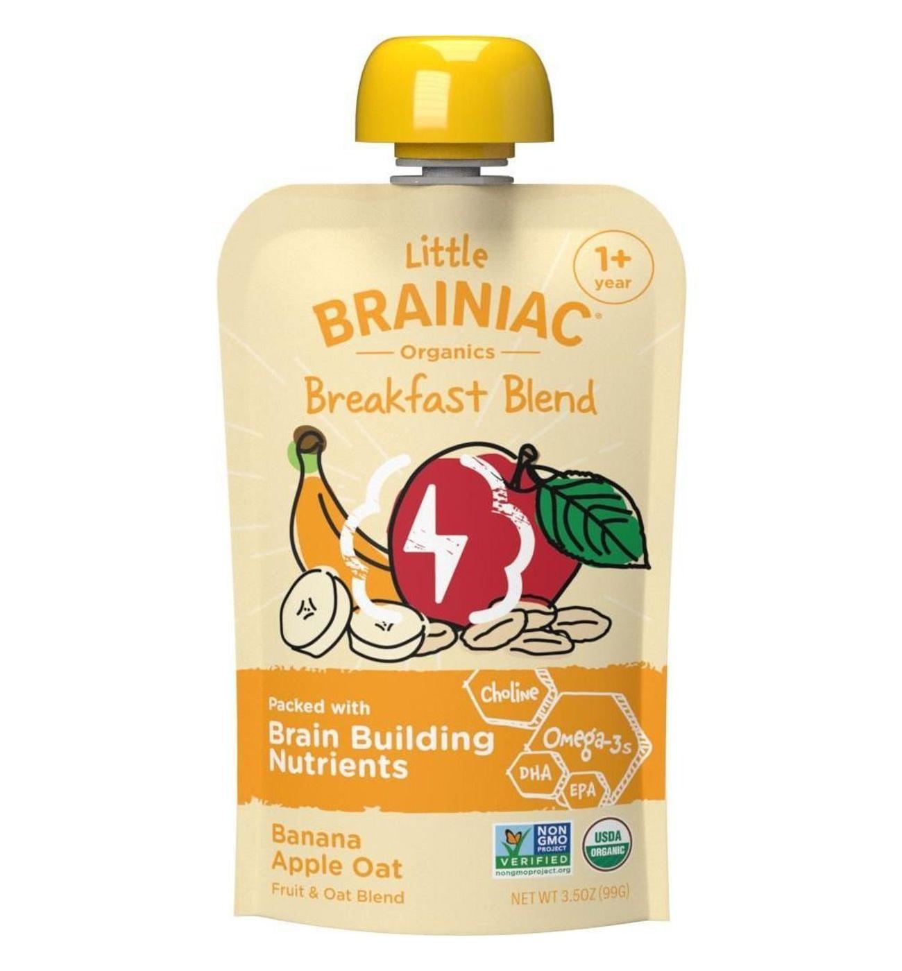Little Brainiac Breakfast Blend Pouch - Banana Apple Oat; image 1 of 3