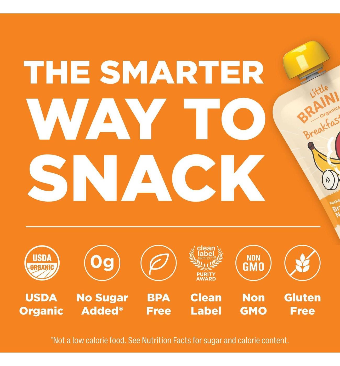Little Brainiac Breakfast Blend Pouch - Banana Apple Oat; image 2 of 3
