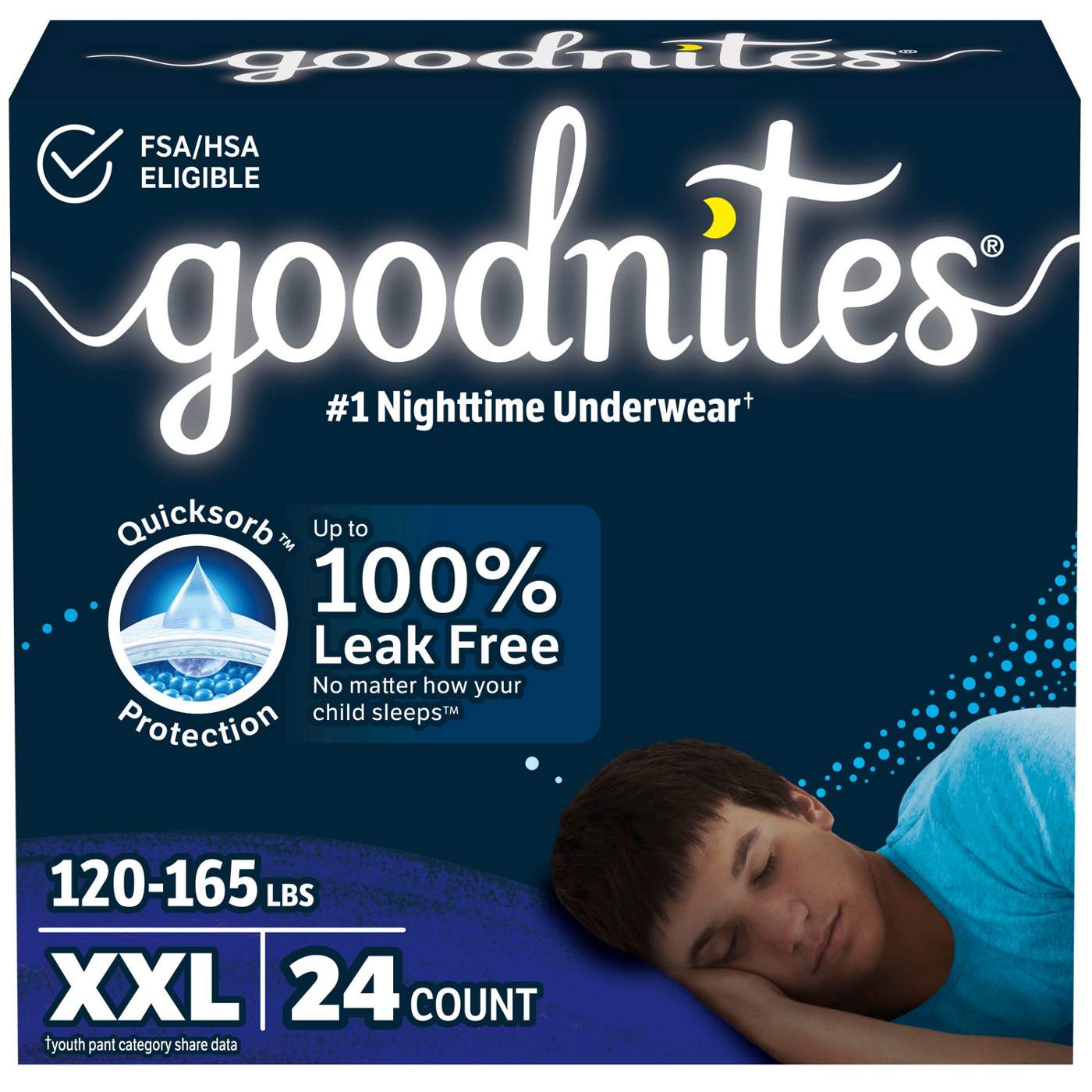 Goodnites Boys' Nighttime Bedwetting Underwear - XXL (120-165 lbs); image 1 of 9