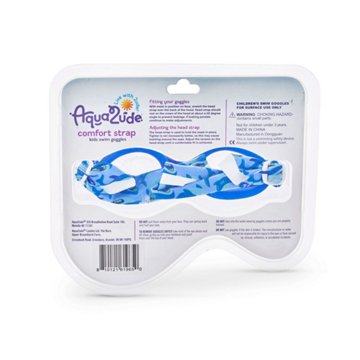 Aqua2ude Comfort Fabric Strap Kids Swim Goggle - Blue