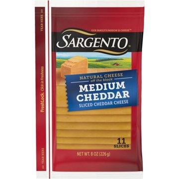 Sargento Medium Cheddar Cheese Slices