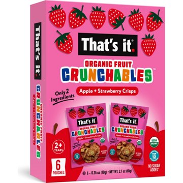 That's It Organic Crunchables - Apple + Strawberry Crisps
