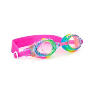 Aqua2ude Glitter Rhinestone Kids Swim Goggle - Pink Yellow & Blue