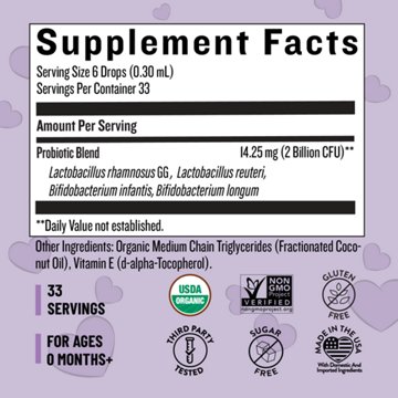 Legendairy Milk Probiotic Organic Drops (0+ Months)