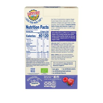 Earth's Best Organic Munchy Fingers - Mixed Berry